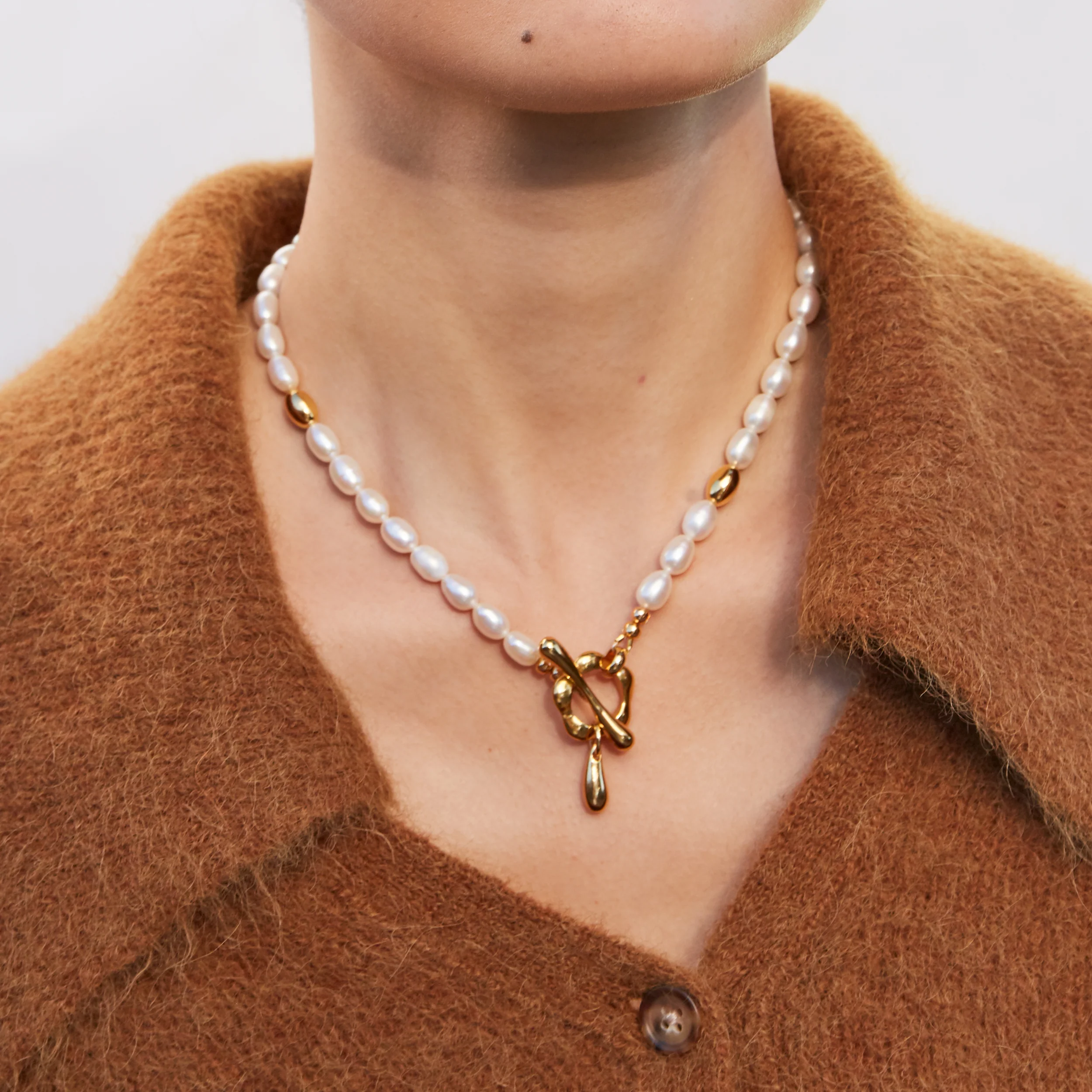 Muse Pearl Collar - Gold - Image 4