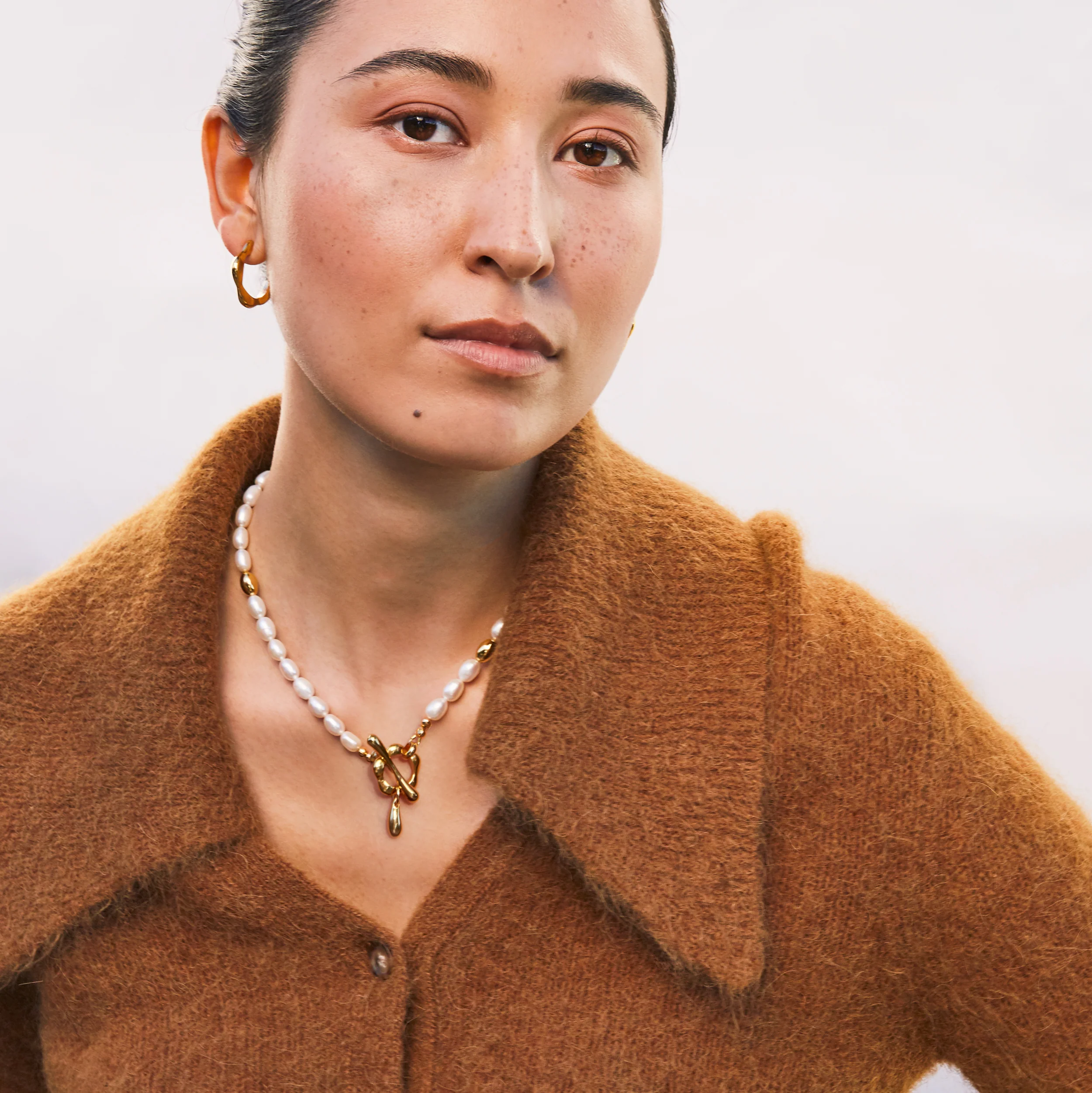 Muse Pearl Collar - Gold - Image 6