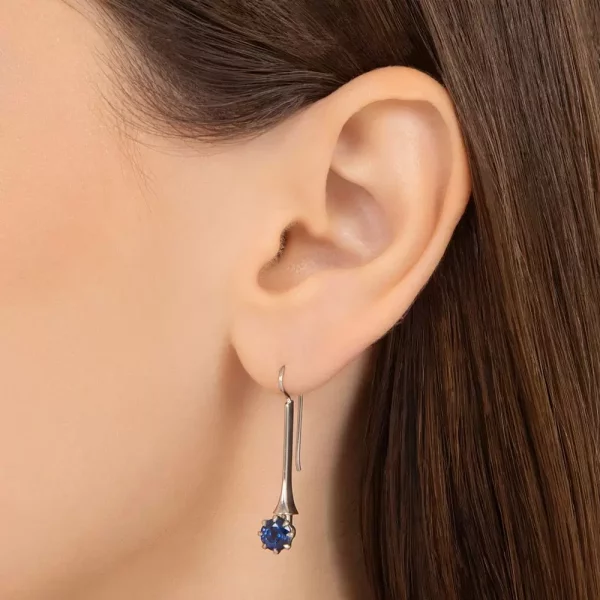 Sapphire Dangle Earrings - Image 4