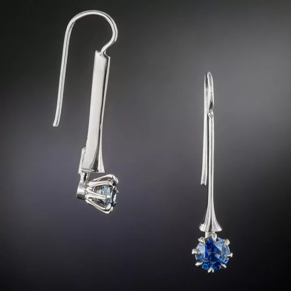 Sapphire Dangle Earrings - Image 3