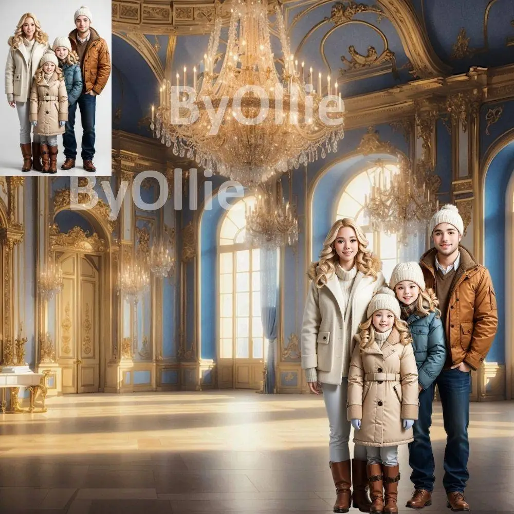 16 Mansion Luxe Luxury Dream Ballroom Royal Castle Photo Wedding Maternity Backgrounds Digital Texture Photography Studio Backdrops Overlays - Image 5