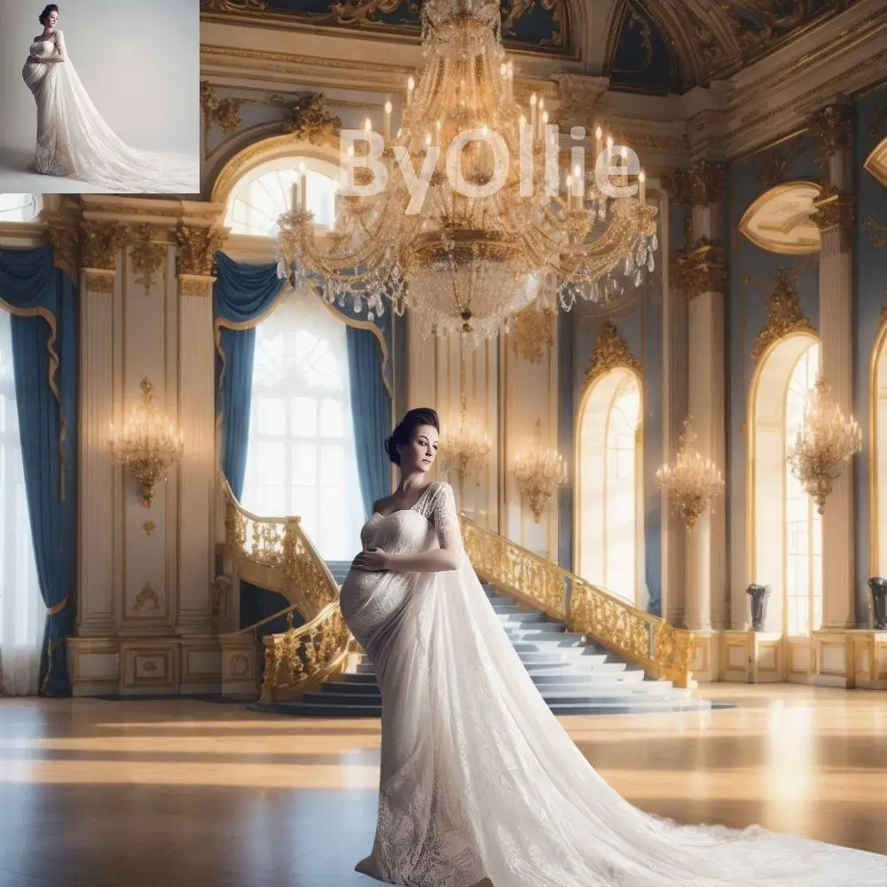16 Mansion Luxe Luxury Dream Ballroom Royal Castle Photo Wedding Maternity Backgrounds Digital Texture Photography Studio Backdrops Overlays - Image 7