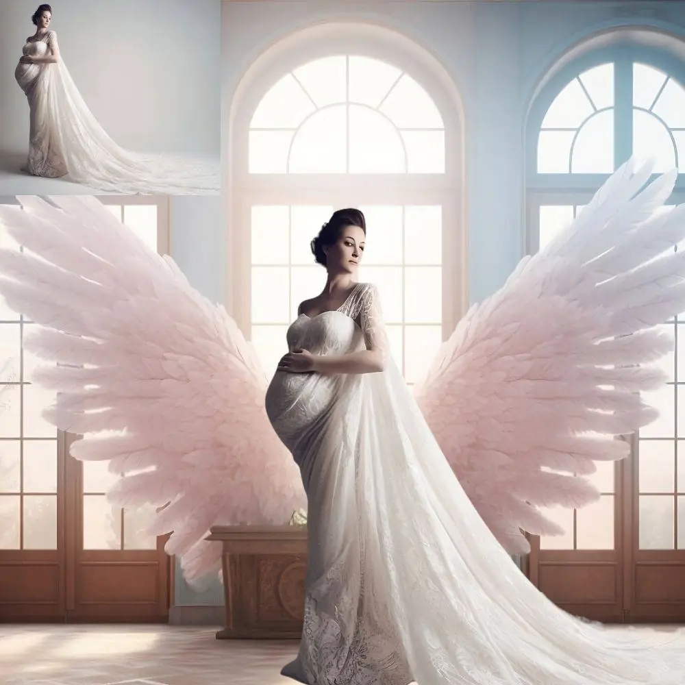 Digital Backdrops Maternity Studio Maternity Angel Wings Chic Backgrounds Textures Photoshoot Fine Art Overlays Photoshop - Image 3