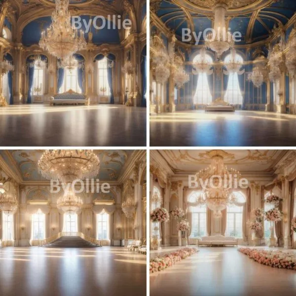 16 Dream Ballroom Digital Backgrounds Travels Royal Castle Backgrounds Mansion Luxe Interiors Royal Backdrops for event planners - Image 4