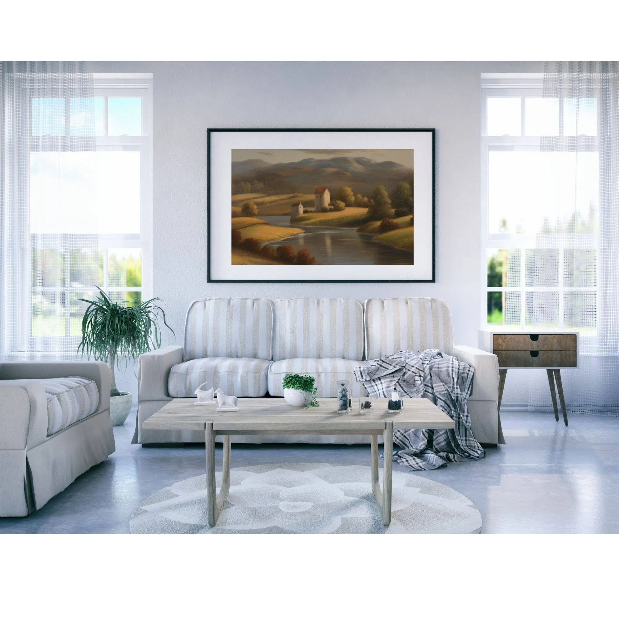 Vintage Autumn Landscape Oil Painting | Art DIGITAL Instant Last Minute Decor | Digital Art | Digital Painting - Image 3