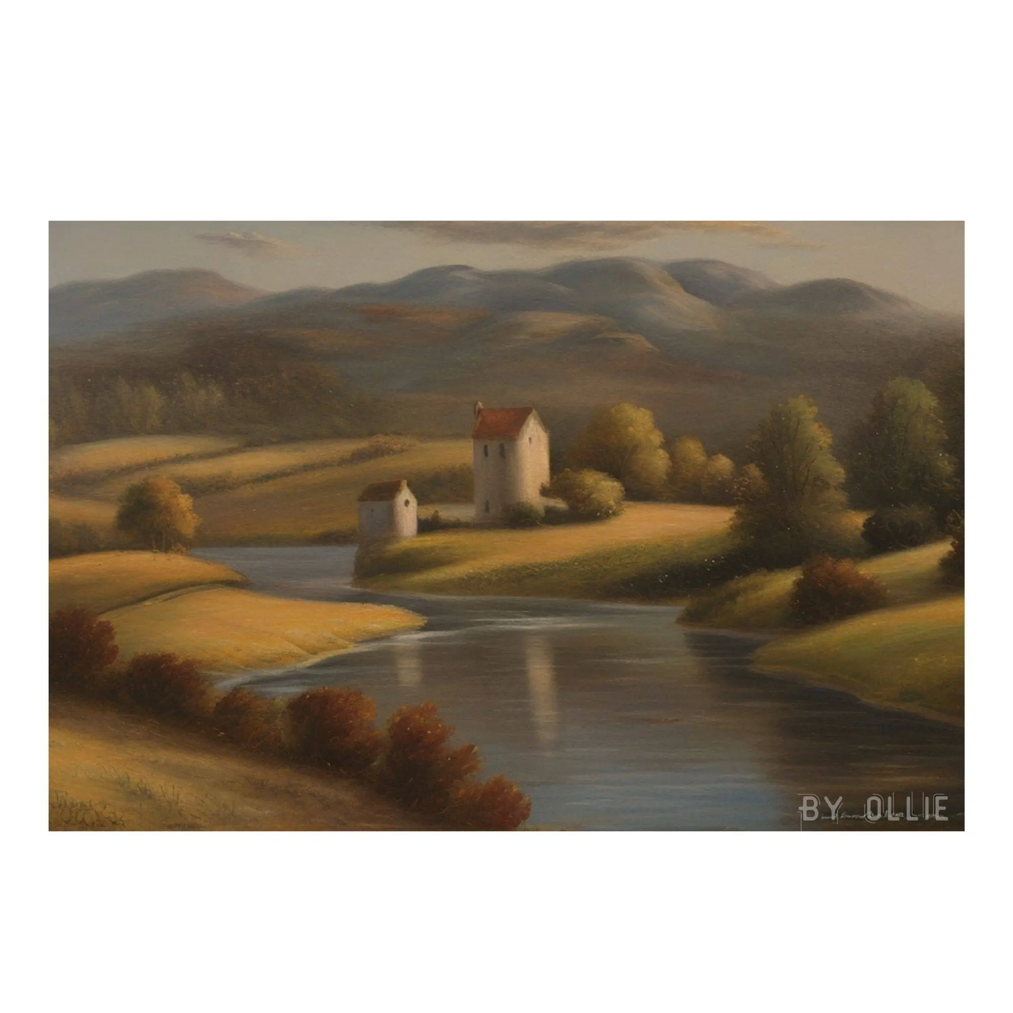 Vintage Autumn Landscape Oil Painting | Art DIGITAL Instant Last Minute Decor | Digital Art | Digital Painting - Image 4
