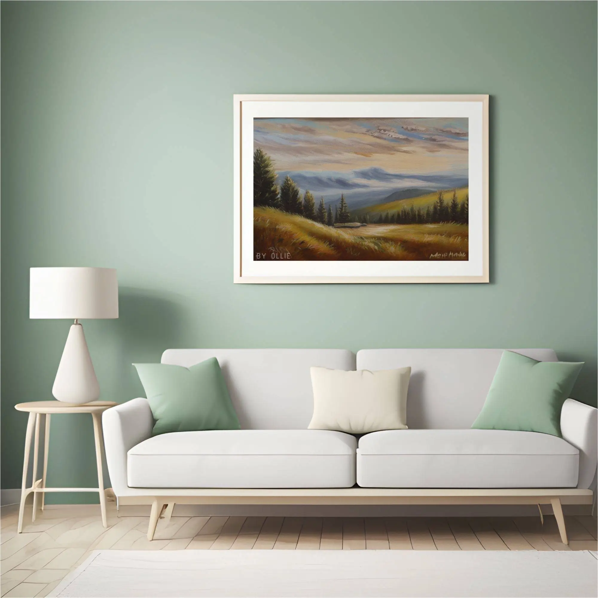 Rustic Mountain Oil Painting | Vintage Landscape Digital Print | Downloadable PRINTABLE | Digital Art | Digital Painting - Image 5