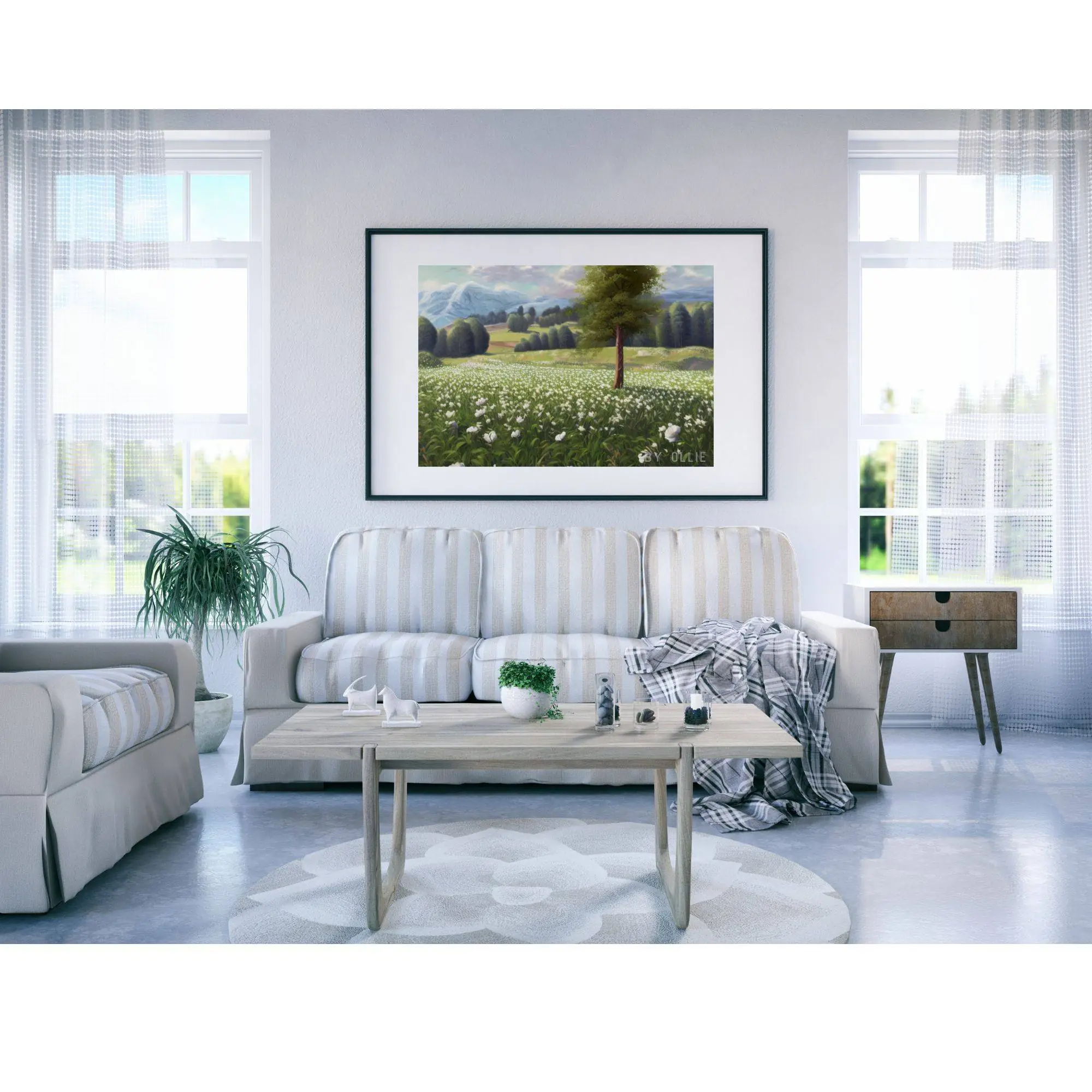 PRINTABLE Landscape Art | Vintage Print Country Meadow Landscape Painting | Digital Download | Digital Wall Art | Digital Painting - Image 7