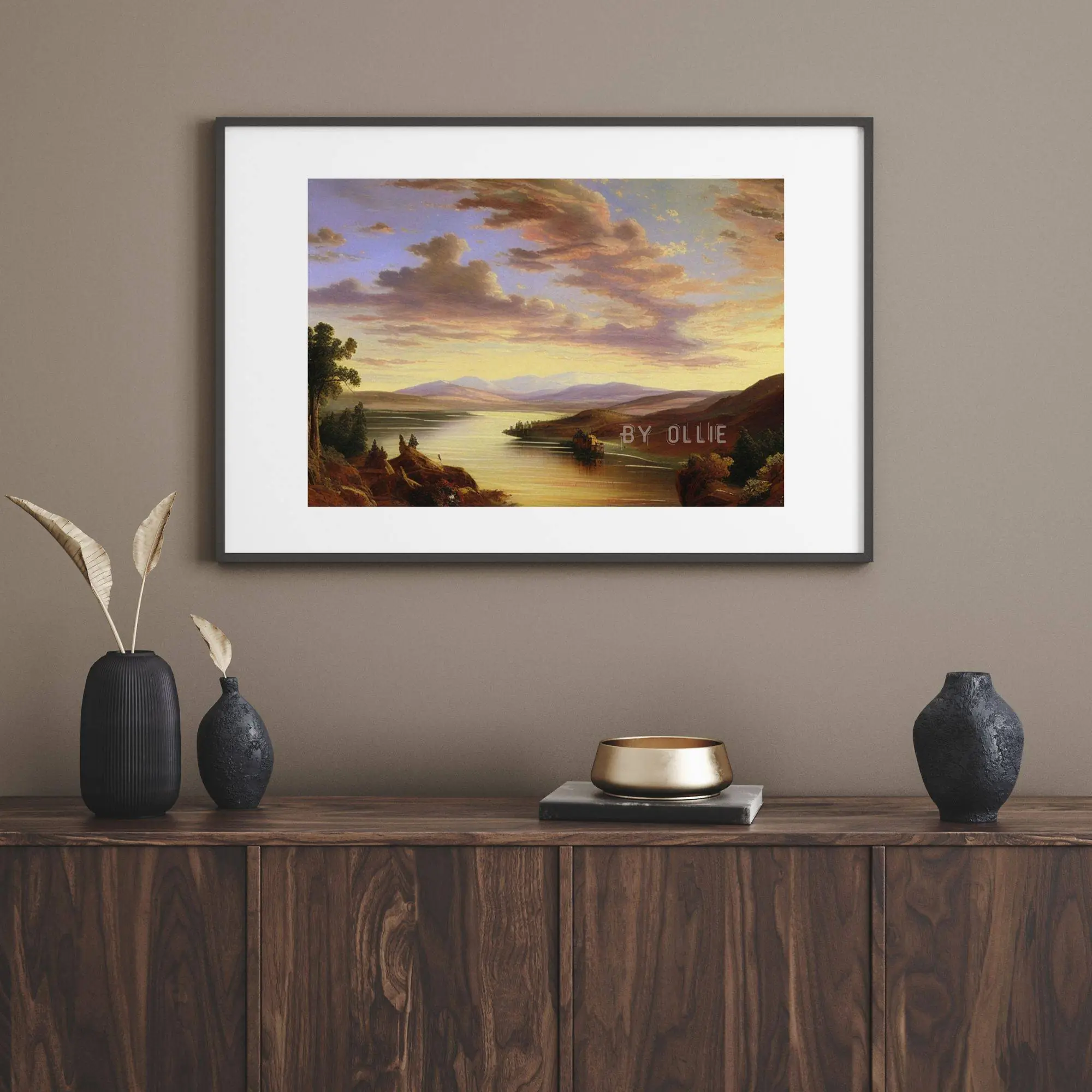 Digital Oil Painting Autumn Landscape Oil Painting | Vintage Rustic Country Decor Digital Art PRINTABLE | Sky Lake Mountain View - Image 6