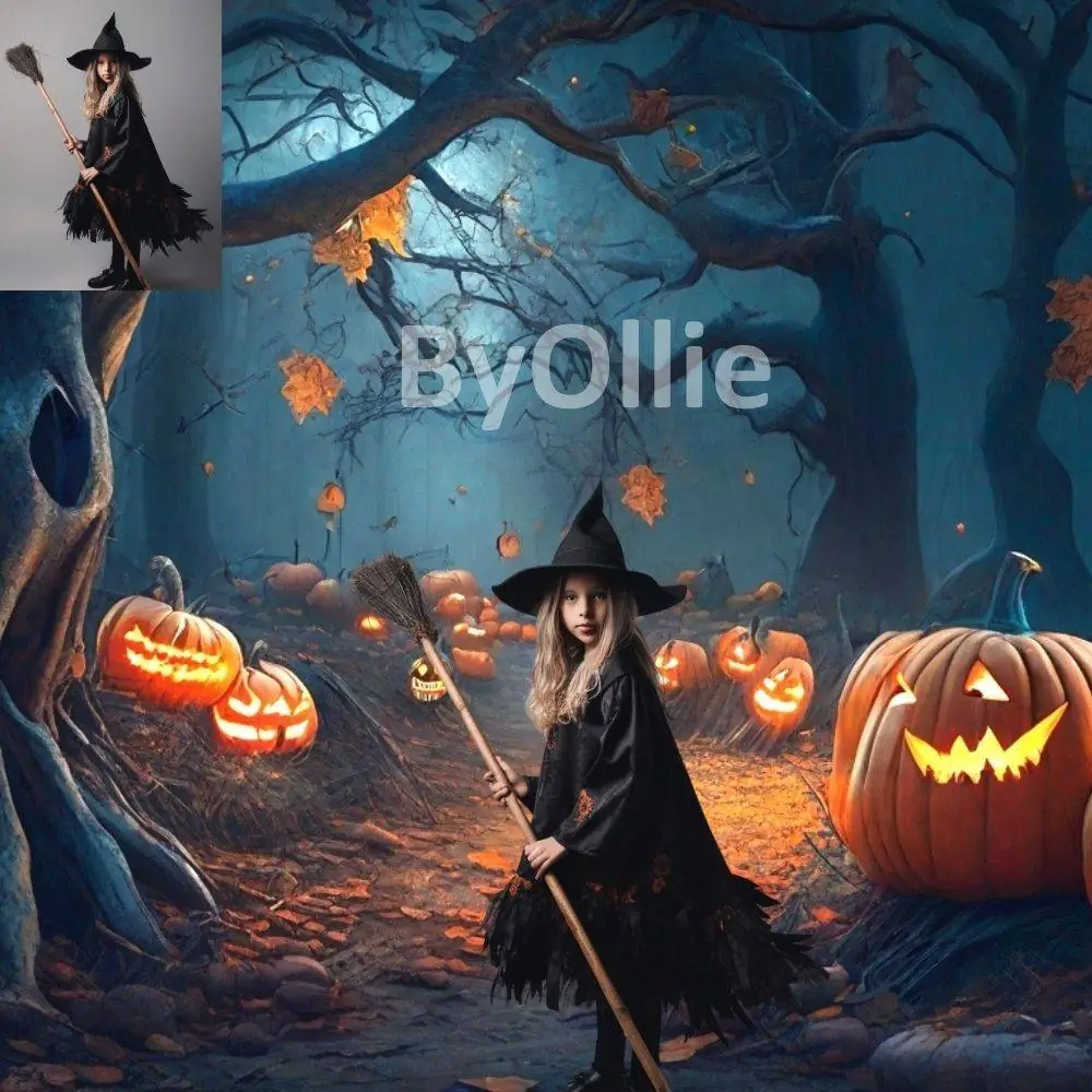 12 Halloween Haunted Creepy Scary Rooms Gothic Spooky Trick or Treat Studio CG Castle Digital Backdrops Pumpkin Backgrounds Photo Overlays - Image 2