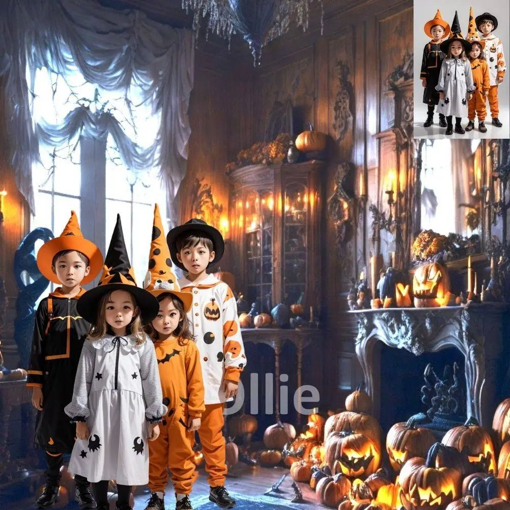 12 Halloween Haunted Creepy Scary Rooms Gothic Spooky Trick or Treat Studio CG Castle Digital Backdrops Pumpkin Backgrounds Photo Overlays - Image 3