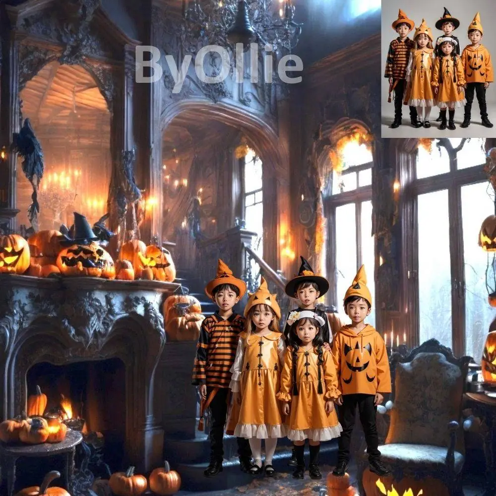 12 Halloween Haunted Creepy Scary Rooms Gothic Spooky Trick or Treat Studio CG Castle Digital Backdrops Pumpkin Backgrounds Photo Overlays - Image 7