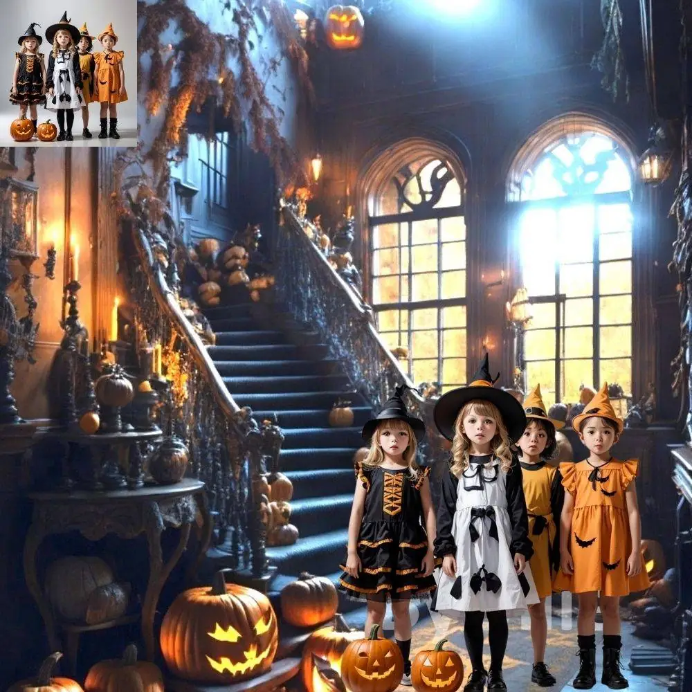 12 Halloween Haunted Creepy Scary Rooms Gothic Spooky Trick or Treat Studio CG Castle Digital Backdrops Pumpkin Backgrounds Photo Overlays - Image 8