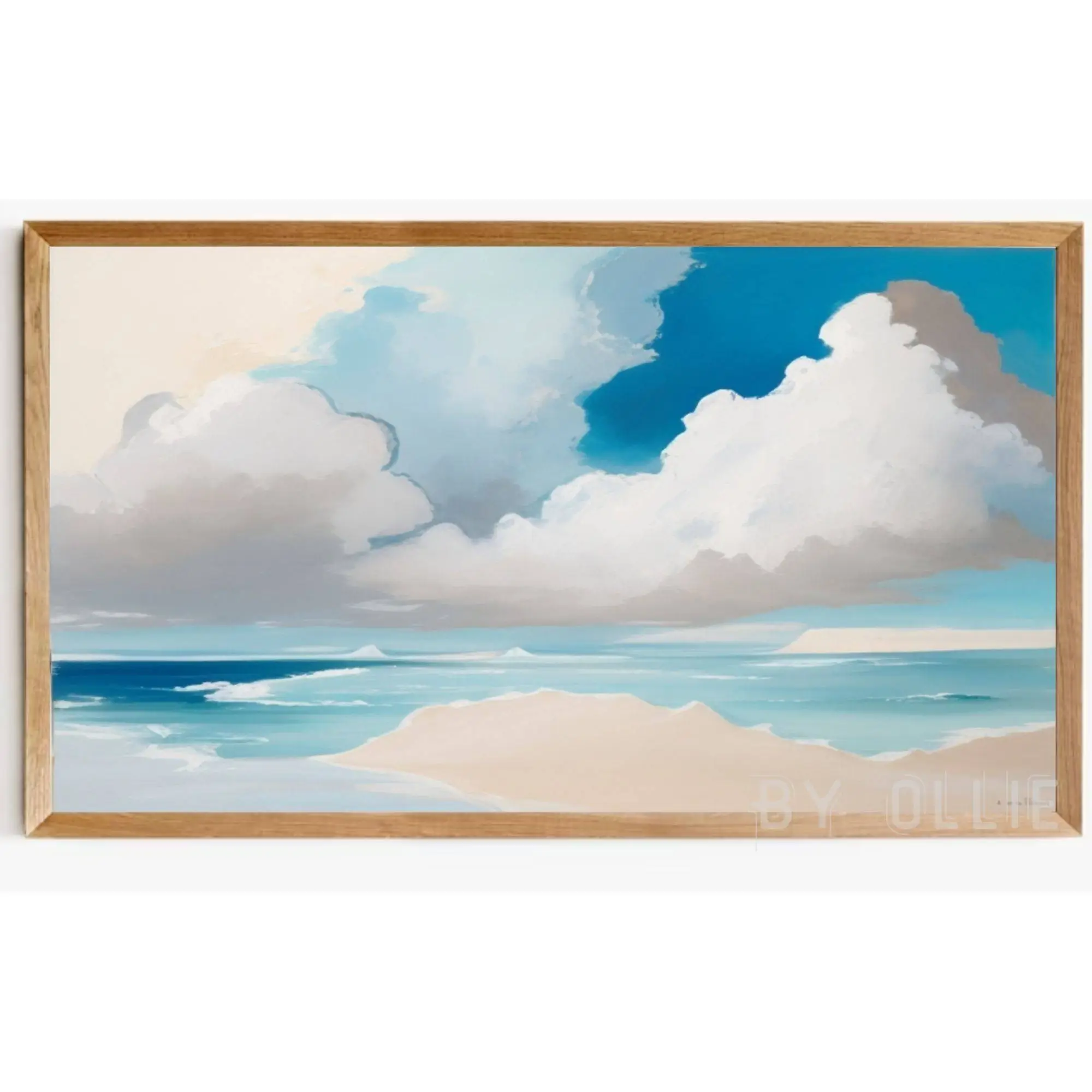 4 Bundle Lg Frame TV Modern Seascape Painting Abstract Coastal Ocean DIGITAL TV Art Printable Wildflower Landscape Vintage Art Print - Image 4