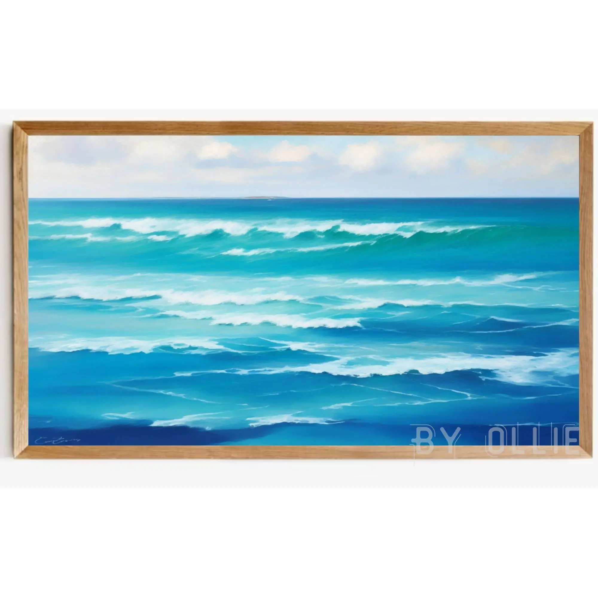 4 Bundle Lg Frame TV Modern Seascape Painting Abstract Coastal Ocean DIGITAL TV Art Printable Wildflower Landscape Vintage Art Print - Image 6