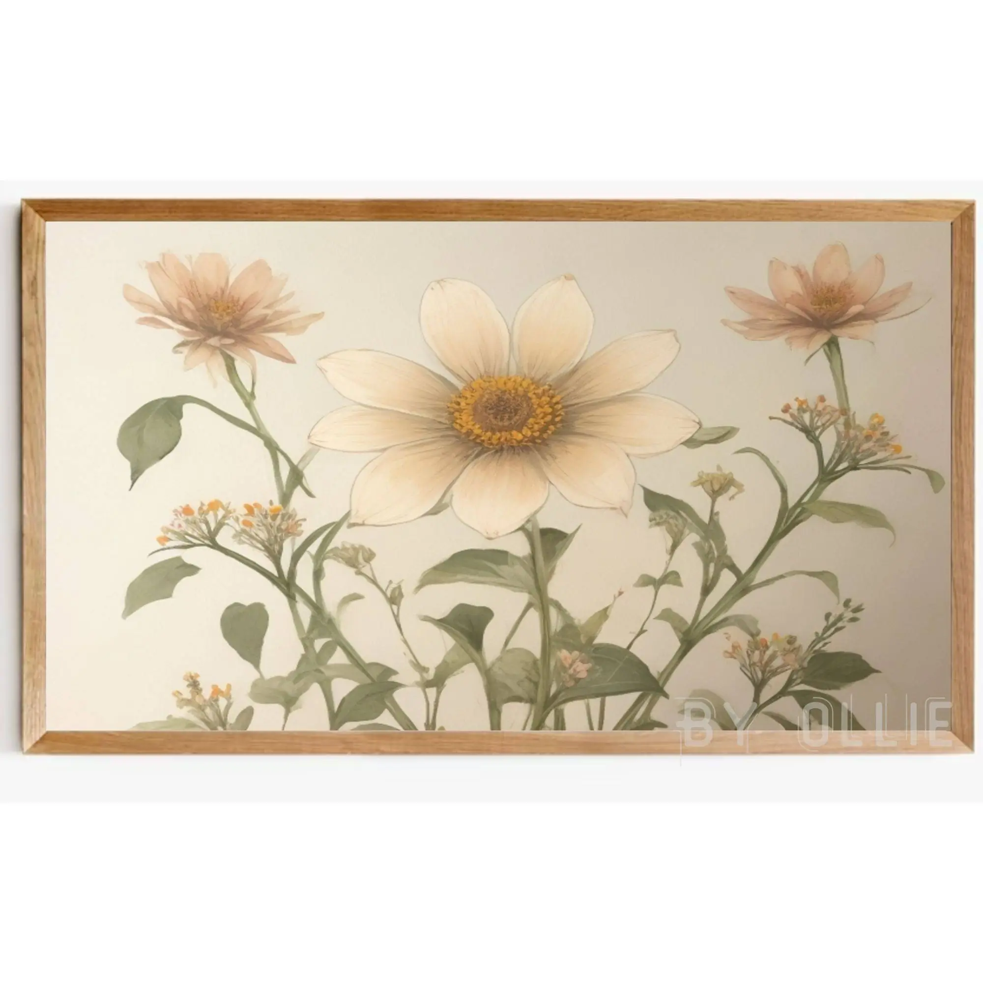 4 Bundle Lg Frame TV Modern Seascape Painting Abstract Coastal Ocean DIGITAL TV Art Printable Wildflower Landscape Vintage Art Print - Image 7