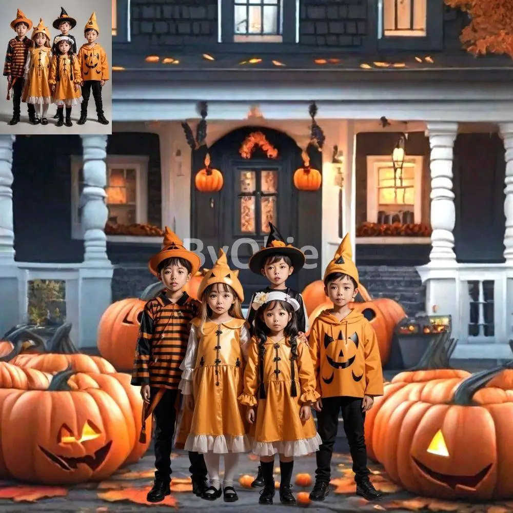 9 Halloween Haunted Creepy Scary Rooms Gothic Spooky Trick or Treat Studio CG Castle Digital Backdrops Pumpkin Backgrounds Photo Overlays - Image 3