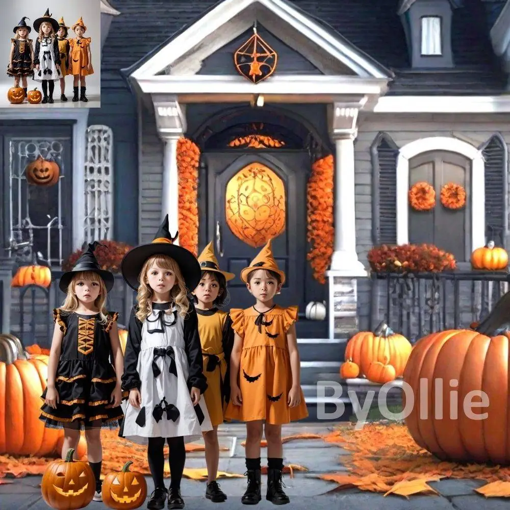 9 Halloween Haunted Creepy Scary Rooms Gothic Spooky Trick or Treat Studio CG Castle Digital Backdrops Pumpkin Backgrounds Photo Overlays - Image 7
