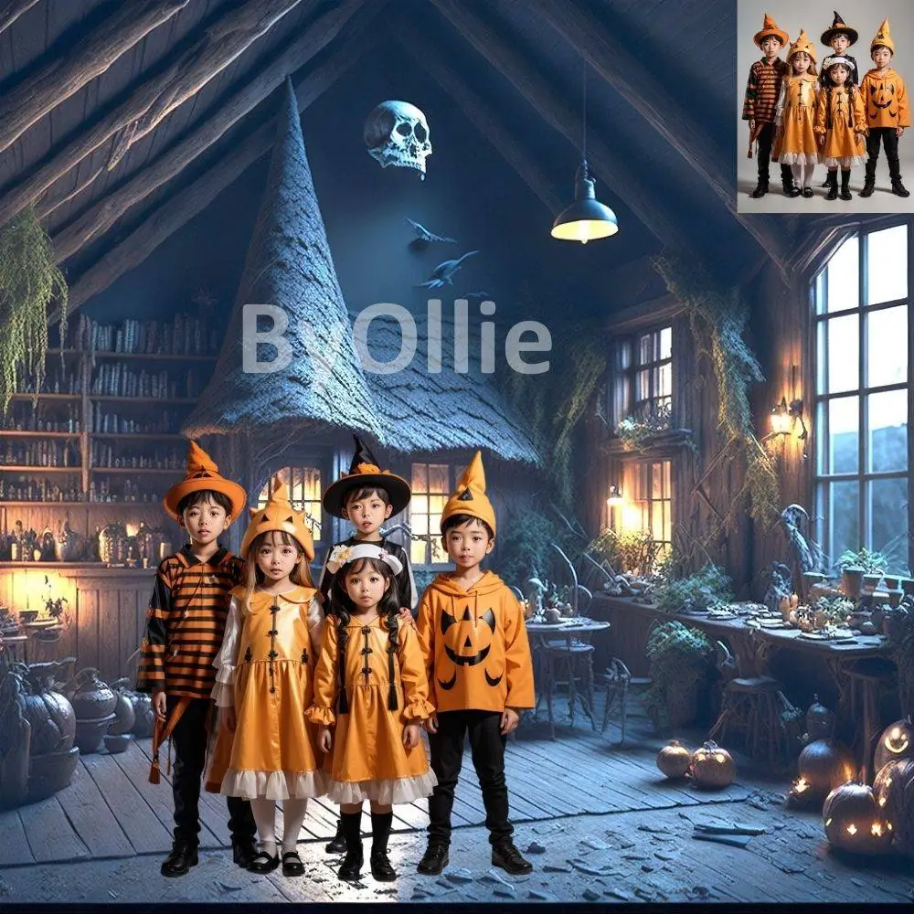 15 Haunted Creepy Halloween Scary Rooms Gothic Spooky Trick or Treat Studio CG Castle Digital Backdrops Pumpkin Backgrounds Photo Overlays - Image 5