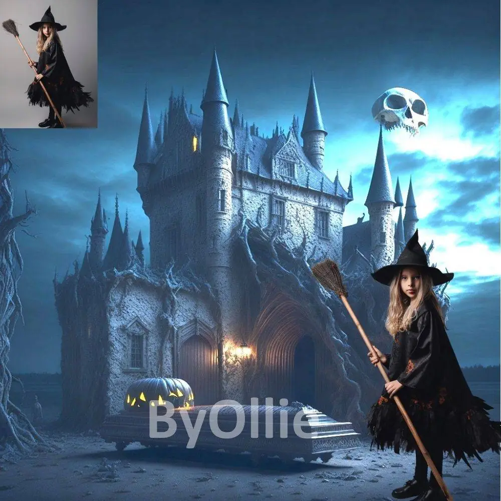 15 Haunted Creepy Halloween Scary Rooms Gothic Spooky Trick or Treat Studio CG Castle Digital Backdrops Pumpkin Backgrounds Photo Overlays - Image 7