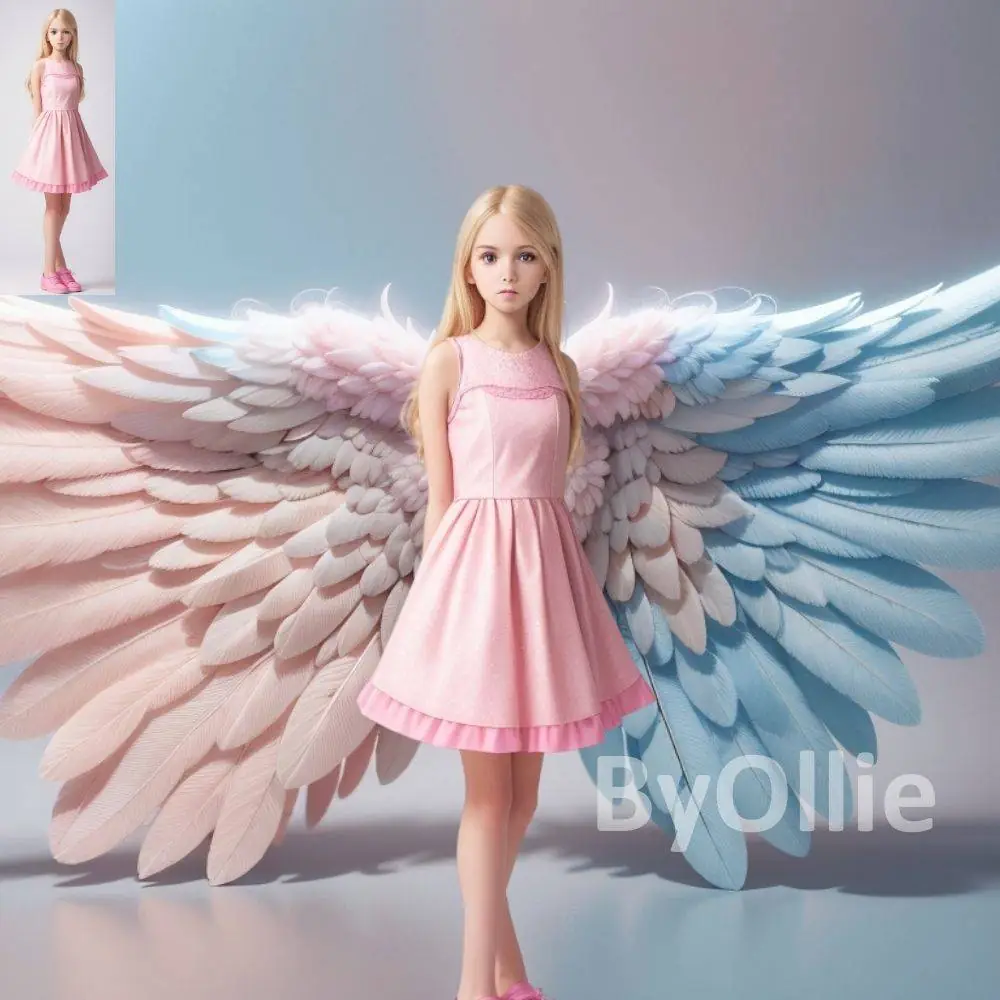 8 Gender Reveal Complete Mystery Beauty Beats Pink Blue Twin Baby ideas Pregnancy Pregnant Angel Wings Maternity Hip Hop Digital ! Backdrop! - Image 4