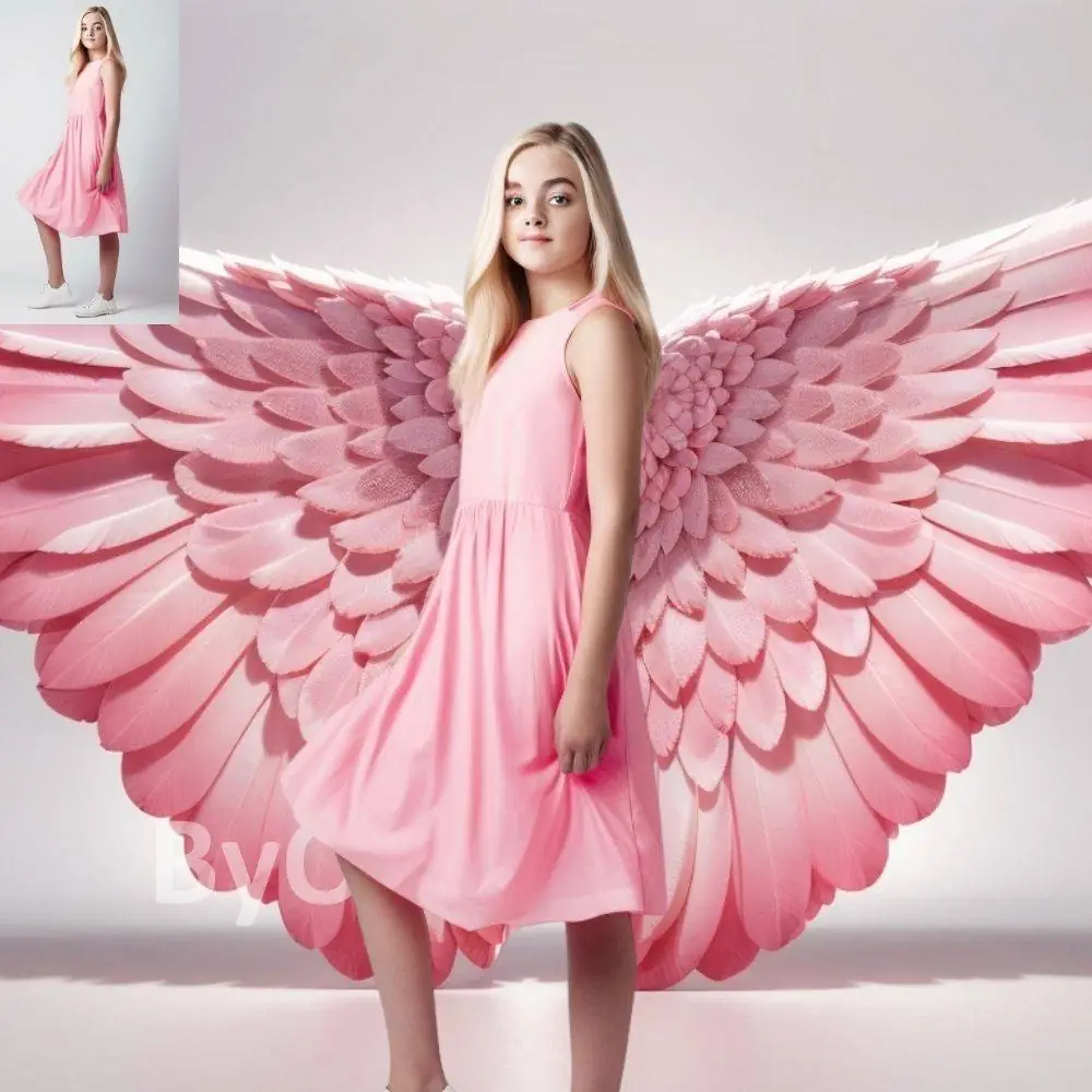 8 Gender Reveal Complete Mystery Beauty Beats Pink Blue Twin Baby ideas Pregnancy Pregnant Angel Wings Maternity Hip Hop Digital ! Backdrop! - Image 6