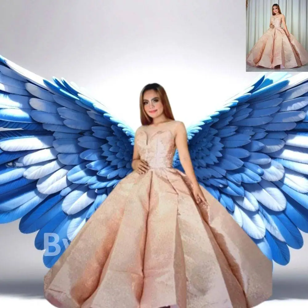 8 Gender Reveal Complete Mystery Beauty Beats Pink Blue Twin Baby ideas Pregnancy Pregnant Angel Wings Maternity Hip Hop Digital ! Backdrop! - Image 8