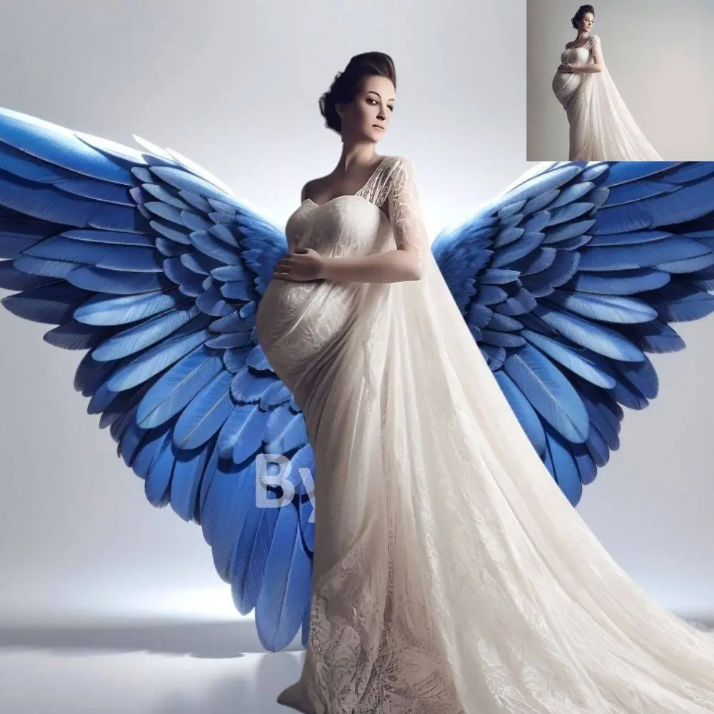 8 Gender Reveal Complete Mystery Beauty Beats Pink Blue Twin Baby ideas Pregnancy Pregnant Angel Wings Maternity Hip Hop Digital ! Backdrop! - Image 9