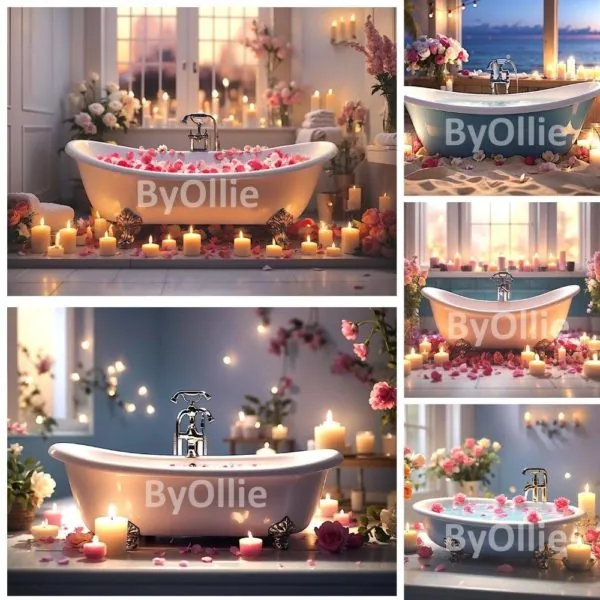 10 My cute happy dog backdrops puppy dog digital backgrounds virtual composite photography dog bathtub beach star sky candles portrait - Image 2