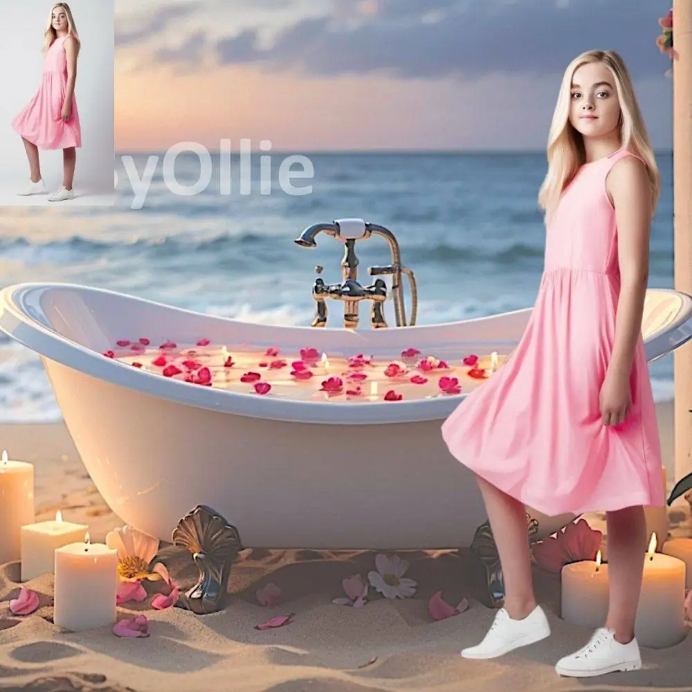 10 My cute happy dog backdrops puppy dog digital backgrounds virtual composite photography dog bathtub beach star sky candles portrait - Image 4