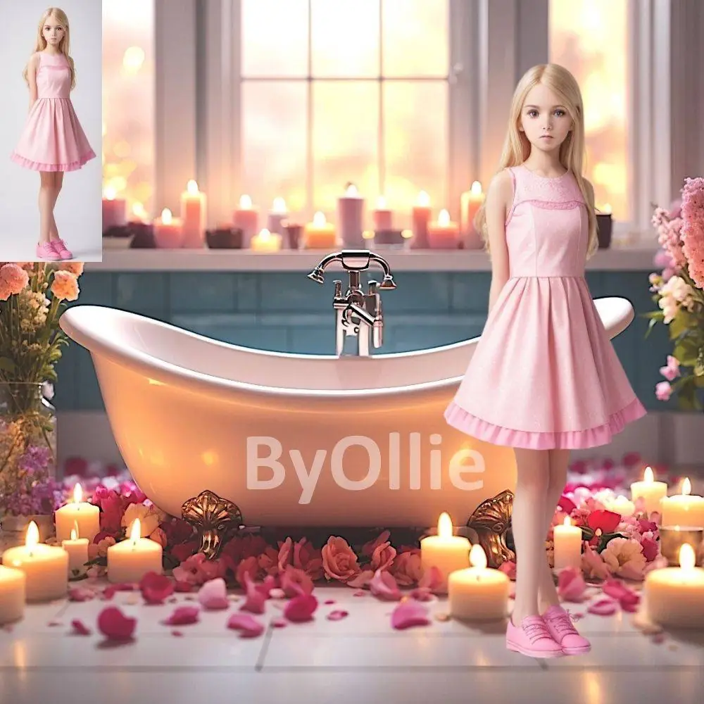 10 My cute happy dog backdrops puppy dog digital backgrounds virtual composite photography dog bathtub beach star sky candles portrait - Image 7