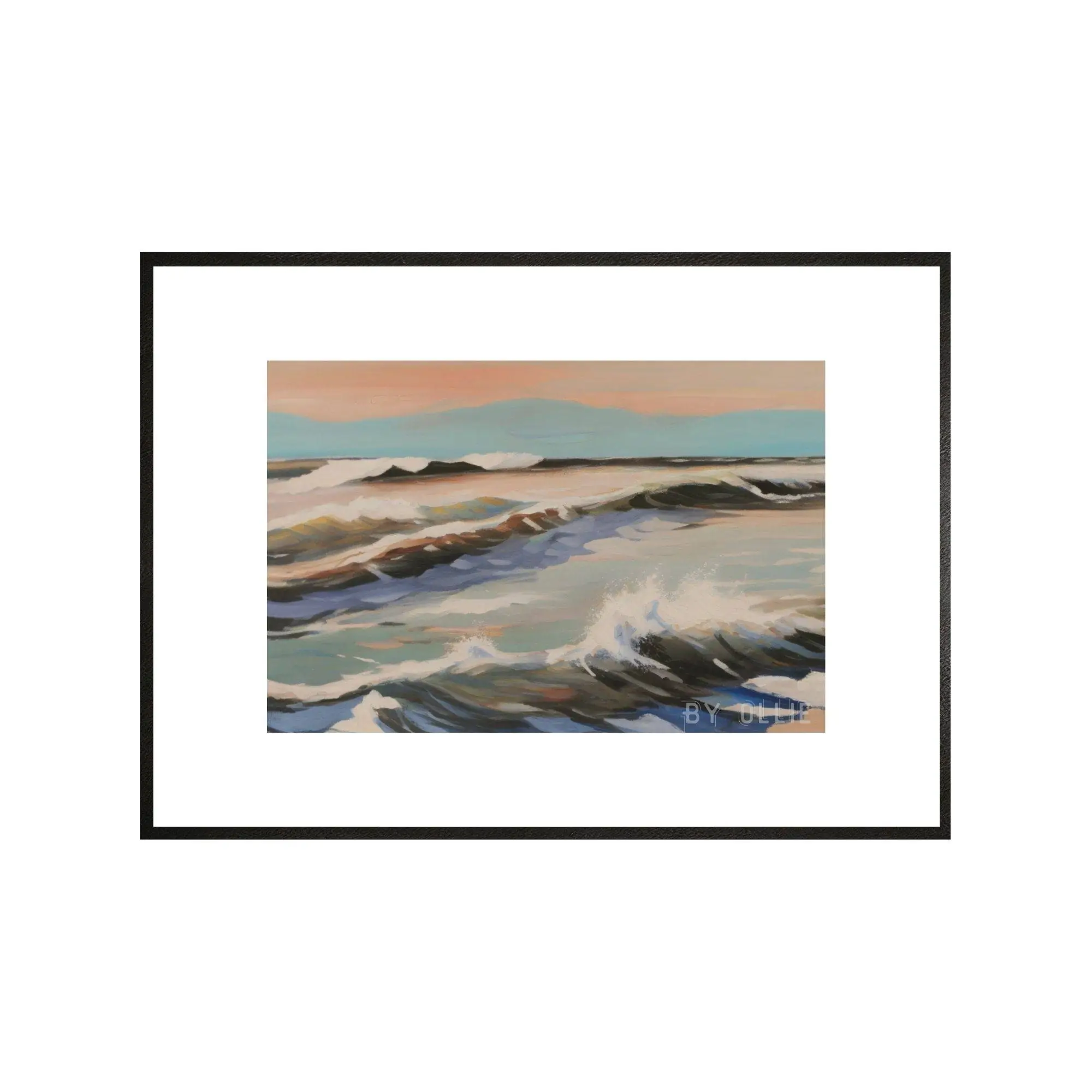 Minimalist Vintage Coastal Rustic Painting Art DIGITAL Painting | Sky Waves Painting | Oil Painting | Ocean Painting Beach Digital Wall Art - Image 7