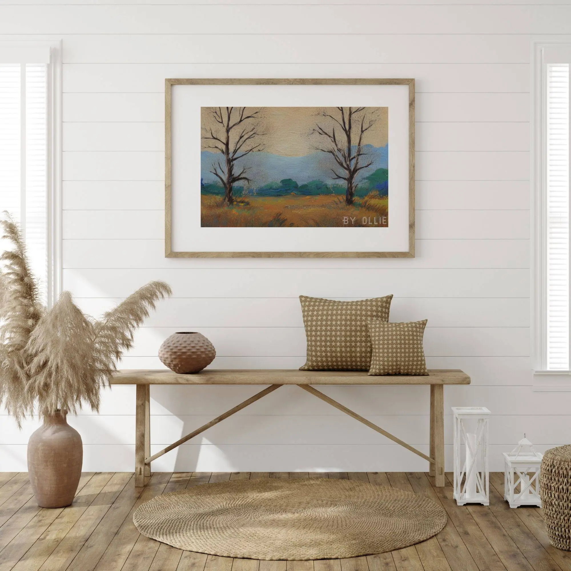 Minimalist Christmas Tree Wall Art | Neutral Holiday Decor | Rustic Print | PRINTABLE Digital | Oil Painting | Digital Painting Living Room - Image 4