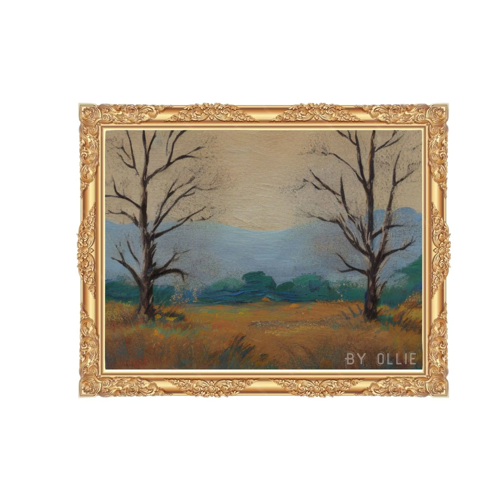 Minimalist Christmas Tree Wall Art | Neutral Holiday Decor | Rustic Print | PRINTABLE Digital | Oil Painting | Digital Painting Living Room - Image 6